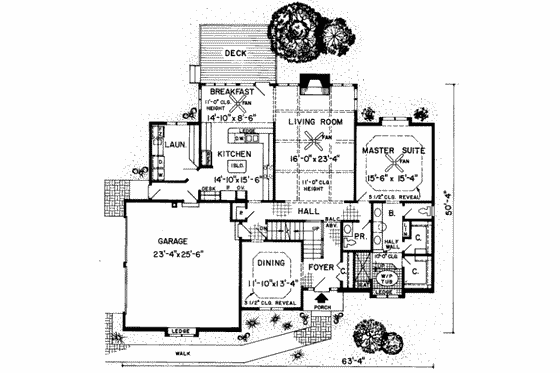 Floor Plan - Main Floor for European House Plan #312-241 - 3 bed, 2.5 bath