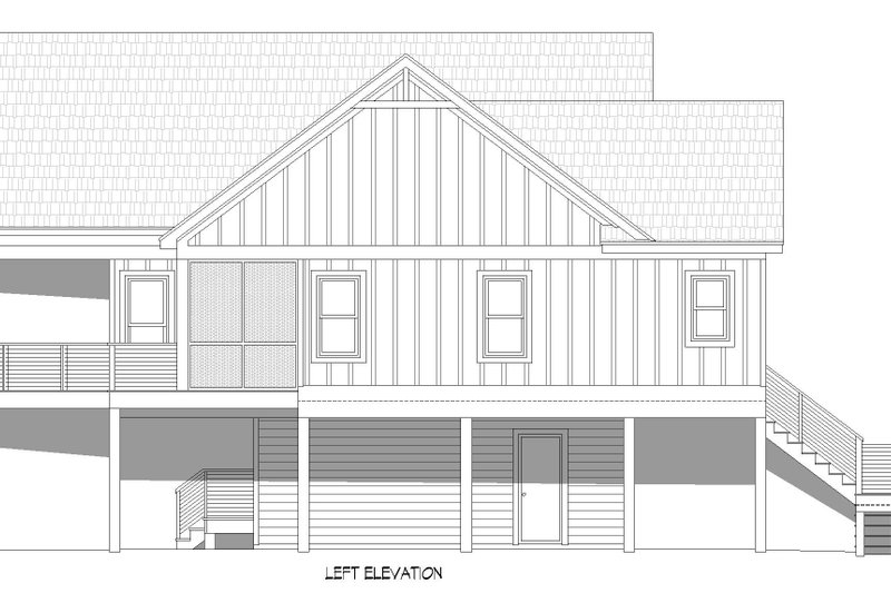 House Blueprint - Exterior - Other Elevation for Beach House Plan #932-1453 - 3 bed, 2 bath