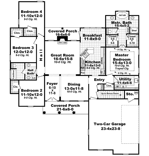 Home Plan - Traditional Floor Plan - Main Floor Plan #21-317