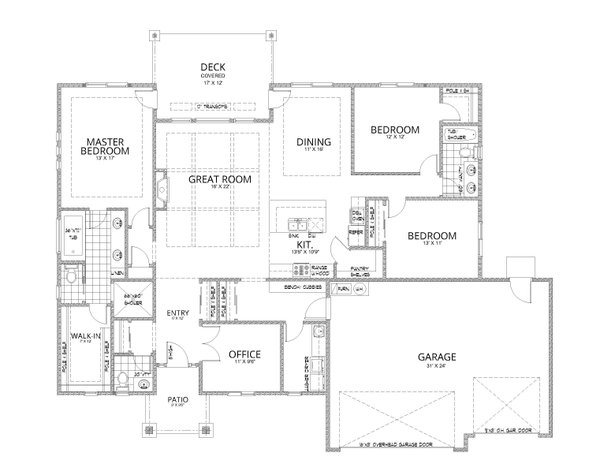 Contemporary Floor Plan - Main Floor Plan #112-215