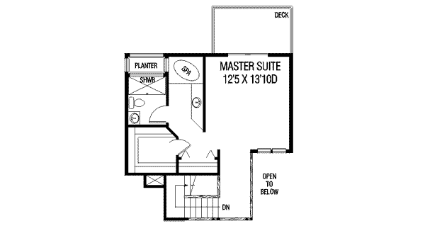 Architectural House Design - Contemporary Floor Plan - Upper Floor Plan #60-110