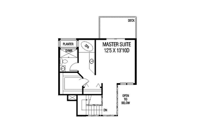 Architectural House Design - Floor Plan - Upper Floor for Contemporary House Plan #60-110 - 3 bed, 2 bath