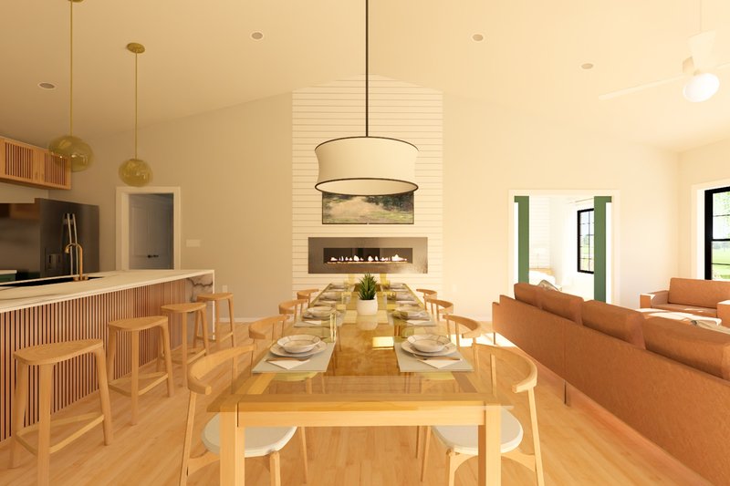 House Design - Interior - Dining Room for Farmhouse House Plan #126-272 - 3 bed, 2 bath