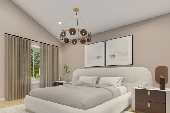 Interior - Master Bedroom for Craftsman House Plan #1060-266 - 2 bed, 2 bath