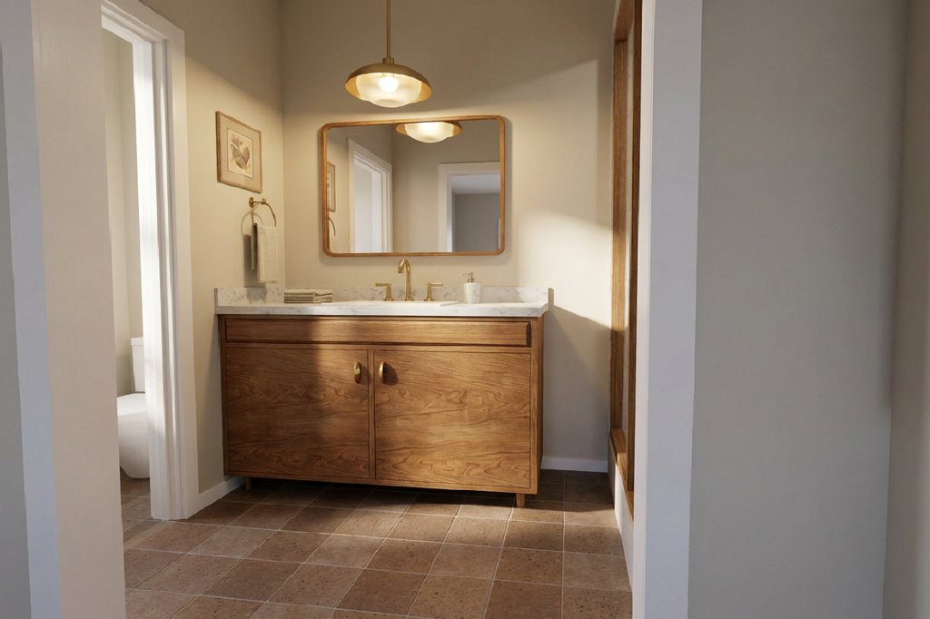 Interior - Master Bathroom for Farmhouse House Plan #126-265 - 3 bed, 2 bath