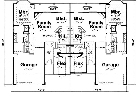 Exterior - Front Elevation 4 for Traditional House Plan #20-2063 - 2 bed, 2 bath