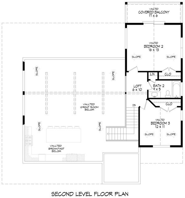 Country Floor Plan - Upper Floor Plan #932-1198