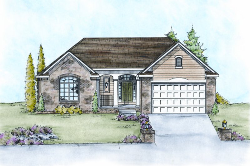 Home Plan - Traditional Exterior - Front Elevation Plan #20-2107