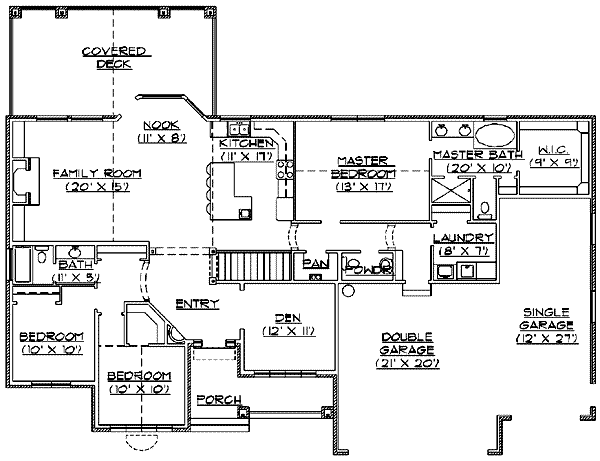 Home Plan - Traditional Floor Plan - Main Floor Plan #5-131