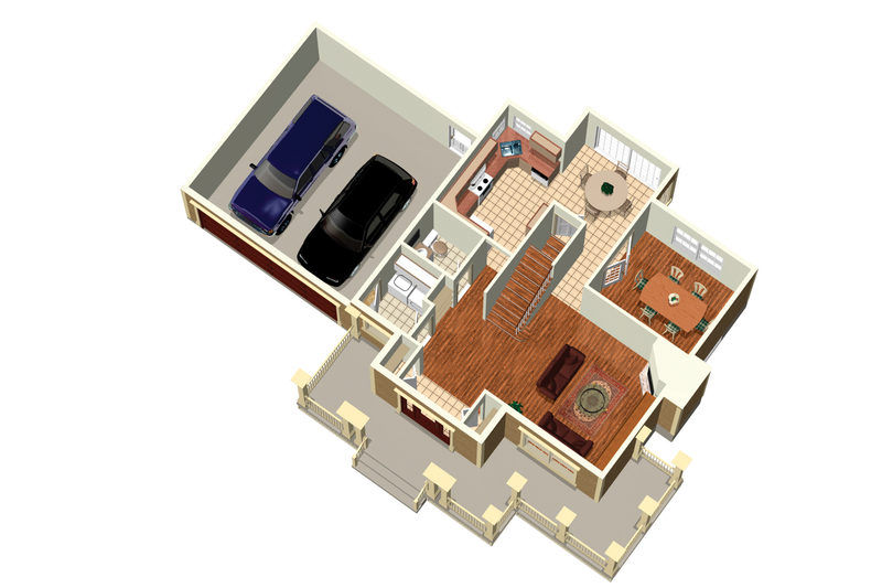 Home Plan - Floor Plan - Main Floor 1 for Country House Plan #25-4318 - 3 bed, 2 bath