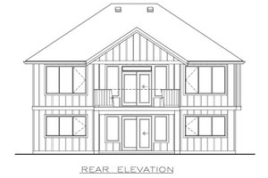 Exterior - Rear Elevation for Farmhouse House Plan #1100-85 - 3 bed, 2 bath