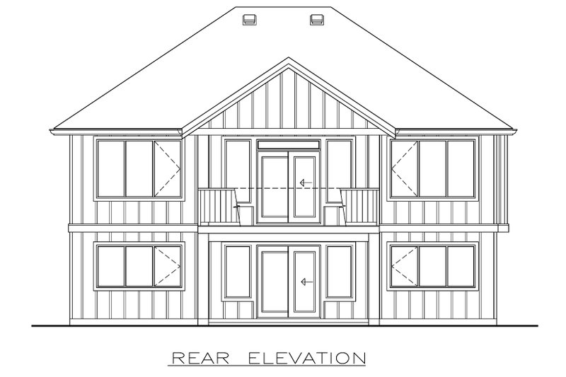 Home Plan - Exterior - Rear Elevation for Farmhouse House Plan #1100-85 - 3 bed, 2 bath