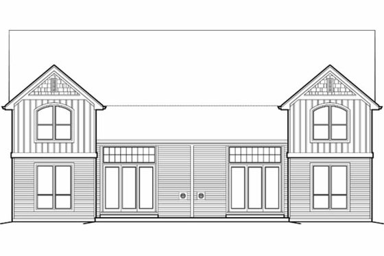 Exterior - Rear Elevation for Craftsman House Plan #48-549 - 2 bed, 2.5 bath