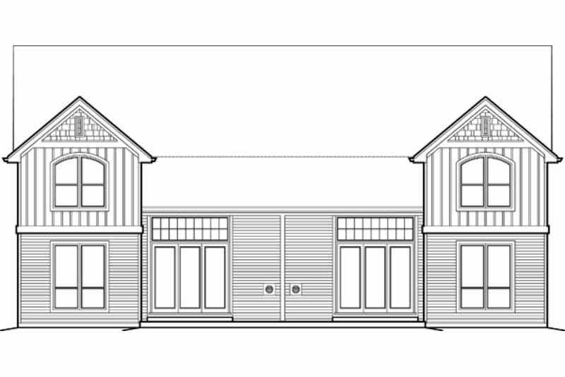 Home Plan - Exterior - Rear Elevation for Craftsman House Plan #48-549 - 2 bed, 2.5 bath