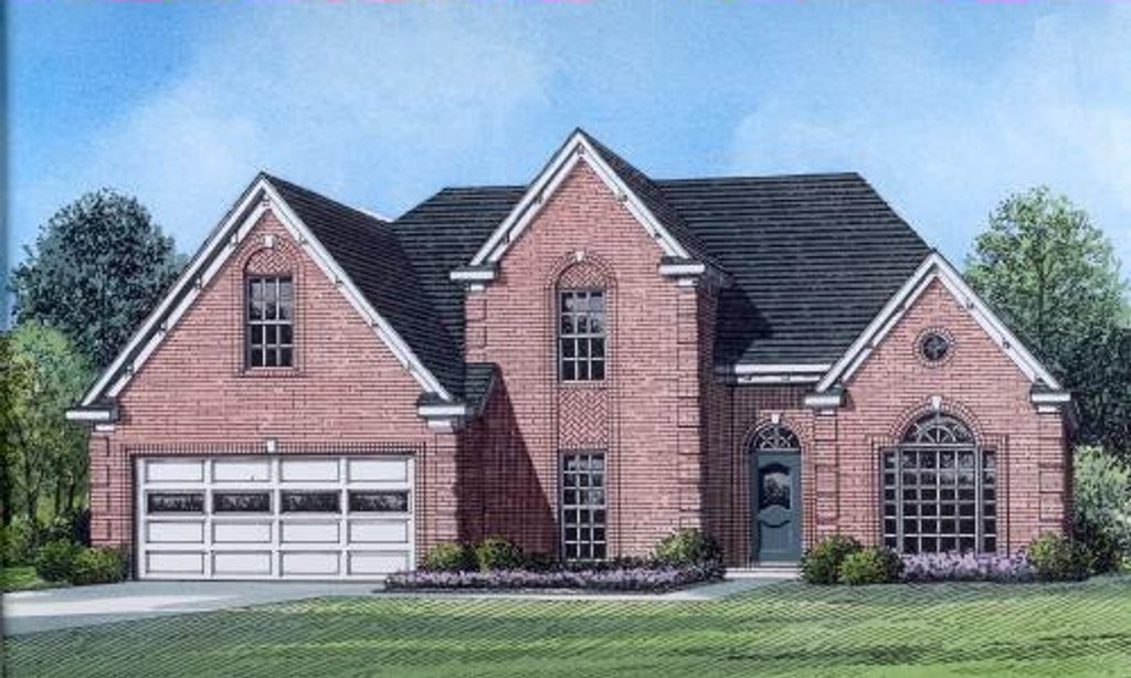 Exterior - Front Elevation 2 for Traditional House Plan #424-96 - 4 bed, 3 bath