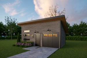 Modern Exterior - Front Elevation Plan #124-1402