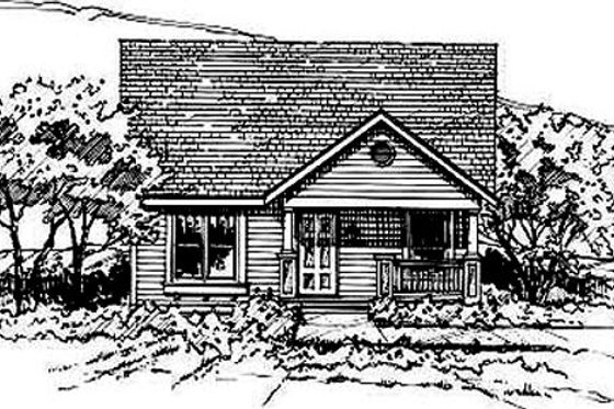 Exterior - Front Elevation for Bungalow House Plan #50-231 - 3 bed, 2 bath