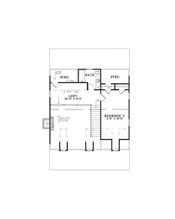 Cottage Floor Plan - Upper Floor Plan #17-2354