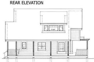 Exterior - Rear Elevation for Cottage House Plan #118-111 - 2 bed, 2 bath
