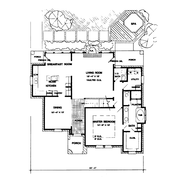Architectural House Design - European Floor Plan - Main Floor Plan #410-389