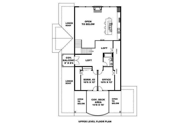 Home Plan - Floor Plan - Upper Floor for Craftsman House Plan #117-1069 - 2 bed, 2.5 bath