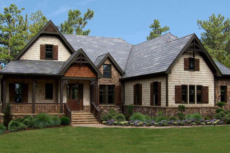Dream House Plan - Ranch Exterior - Front Elevation Plan #54-535