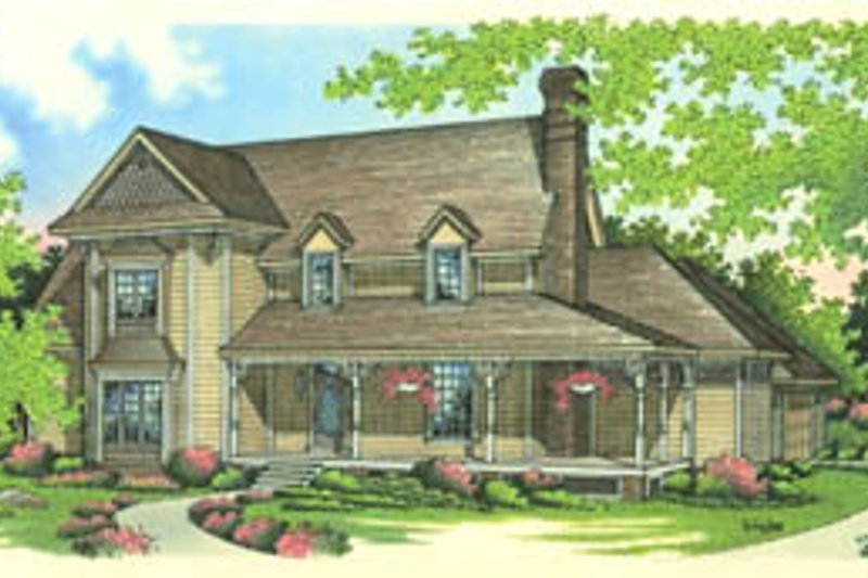 Home Plan - Country Exterior - Front Elevation Plan #45-162