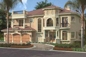 Mediterranean Exterior - Front Elevation Plan #420-167