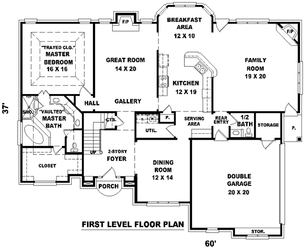 European Floor Plan - Main Floor Plan #81-1127