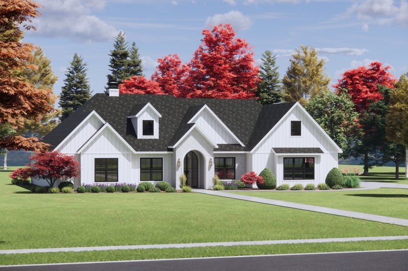 Architectural House Design - Exterior - Front Elevation 5 for Farmhouse House Plan #1096-129 - 4 bed, 3.5 bath