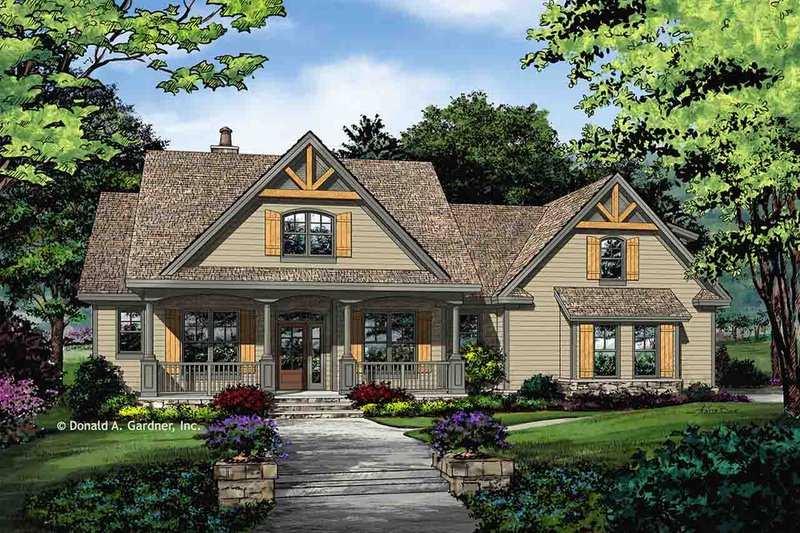 Farmhouse Style House Plan - 3 Beds 2 Baths 1645 Sq/Ft Plan #929-1044 ...