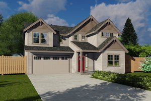 Dream House Plan - Craftsman Exterior - Front Elevation Plan #53-774