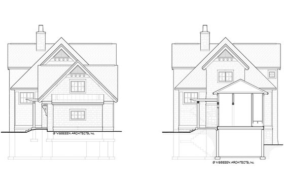 Exterior - Front Elevation 5 for Traditional House Plan #928-11 - 4 bed, 3.5 bath