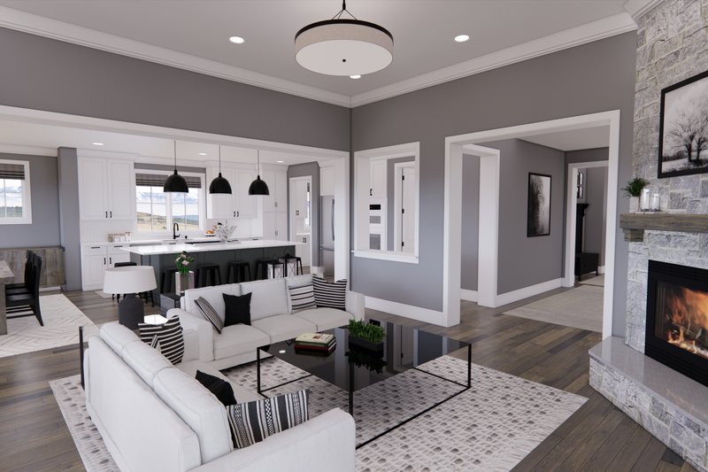 House Plan Design - Interior - Family Room 2 for Country House Plan #51-1567 - 3 bed, 2.5 bath