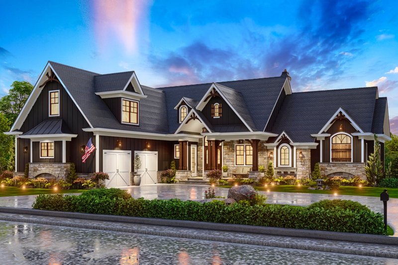 Dream House Plan - Exterior - Front Elevation 7 for Craftsman House Plan #54-585 - 3 bed, 3.5 bath