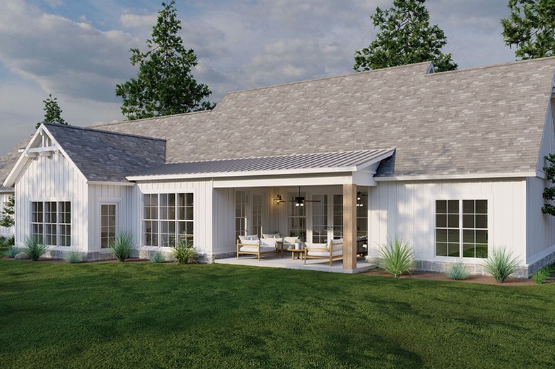 Home Plan - Exterior - Rear Elevation 3 for Craftsman House Plan #923-308 - 5 bed, 3 bath