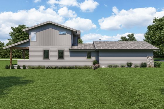 Exterior - Other Elevation 2 for Modern House Plan #1070-125 - 3 bed, 2.5 bath