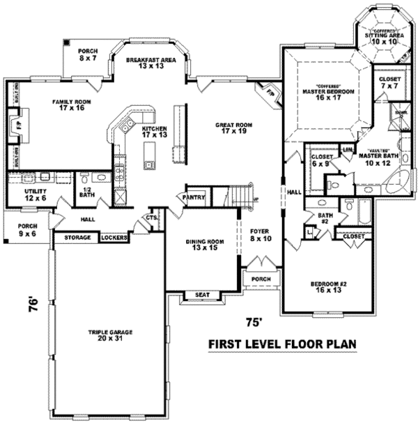 European Floor Plan - Main Floor Plan #81-1322