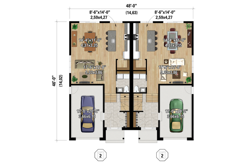 Dream House Plan - Floor Plan - Main Floor for Farmhouse House Plan #25-5018 - 4 bed, 2 bath