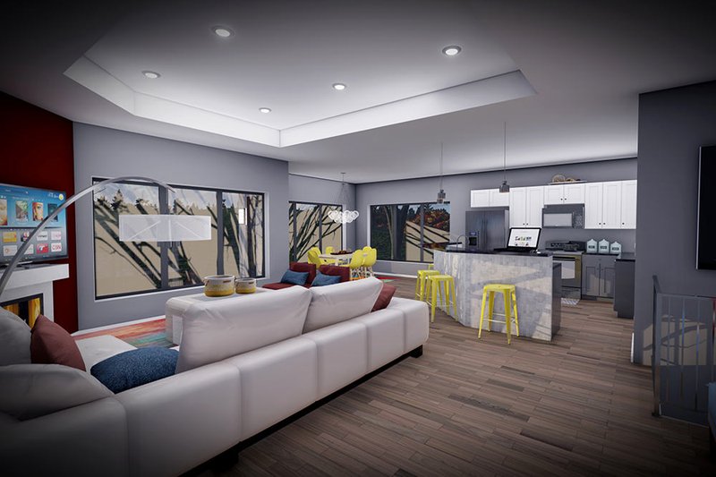 Architectural House Design - Interior - Family Room for Modern House Plan #70-1541 - 2 bed, 2 bath