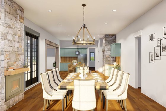Interior - Dining Room 1 for Country House Plan #923-42 - 5 bed, 5.5 bath
