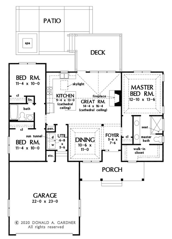 House Design - Farmhouse Floor Plan - Main Floor Plan #929-1107
