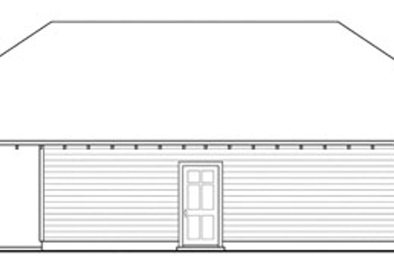 House Blueprint - Exterior - Rear Elevation for Craftsman House Plan #124-788, 1 bath