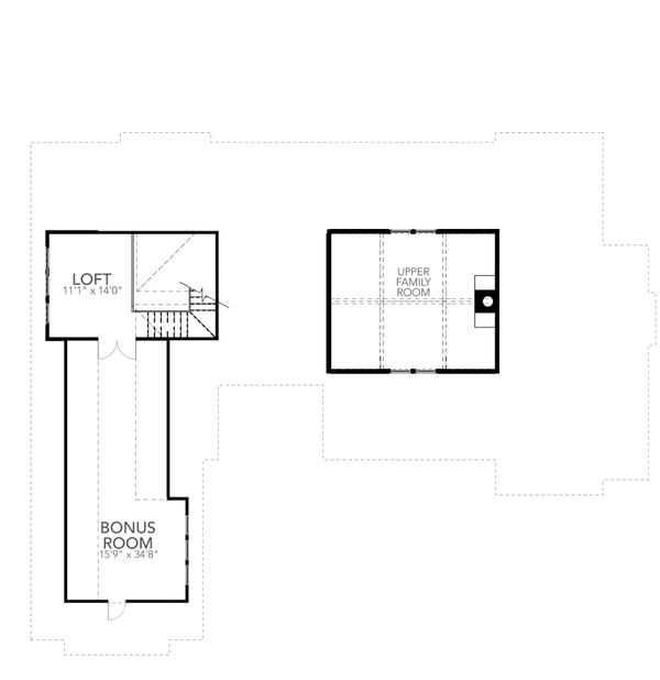 Farmhouse Floor Plan - Upper Floor Plan #80-219