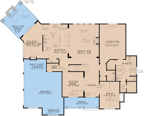 Dream House Plan - European Floor Plan - Main Floor Plan #923-79