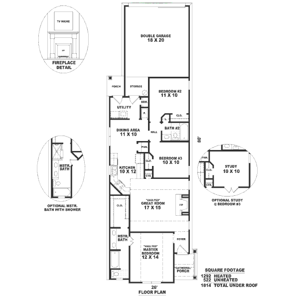 Traditional Floor Plan - Main Floor Plan #81-188