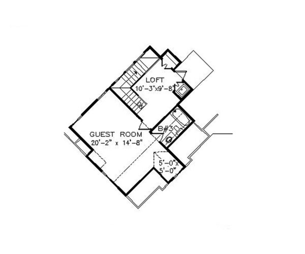 Craftsman Floor Plan - Upper Floor Plan #54-468