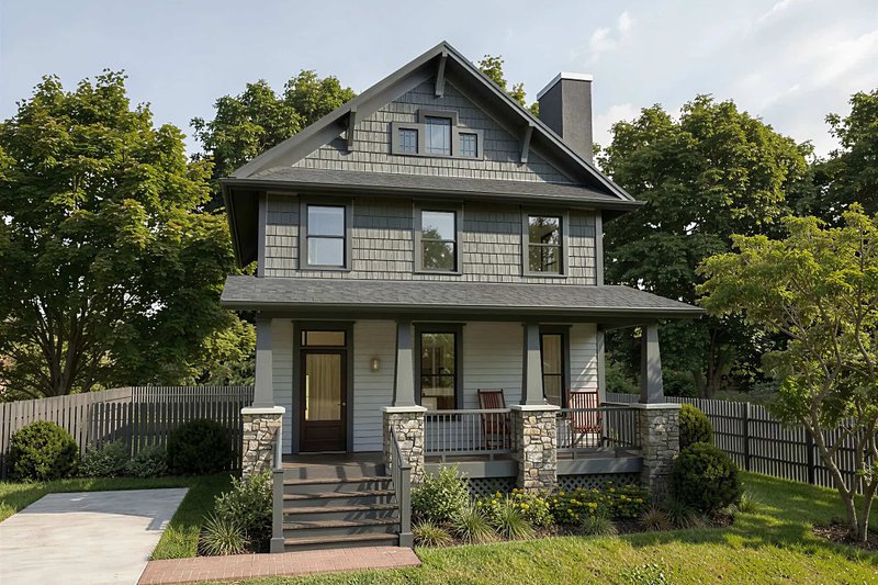 House Design - Exterior - Front Elevation 2 for Craftsman House Plan #79-306 - 3 bed, 2.5 bath