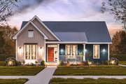 Traditional Style House Plan - 3 Beds 2 Baths 1209 Sq/Ft Plan #54-629 Exterior 