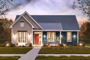 Exterior - Front Elevation 3 for Traditional House Plan #54-629 - 3 bed, 2 bath